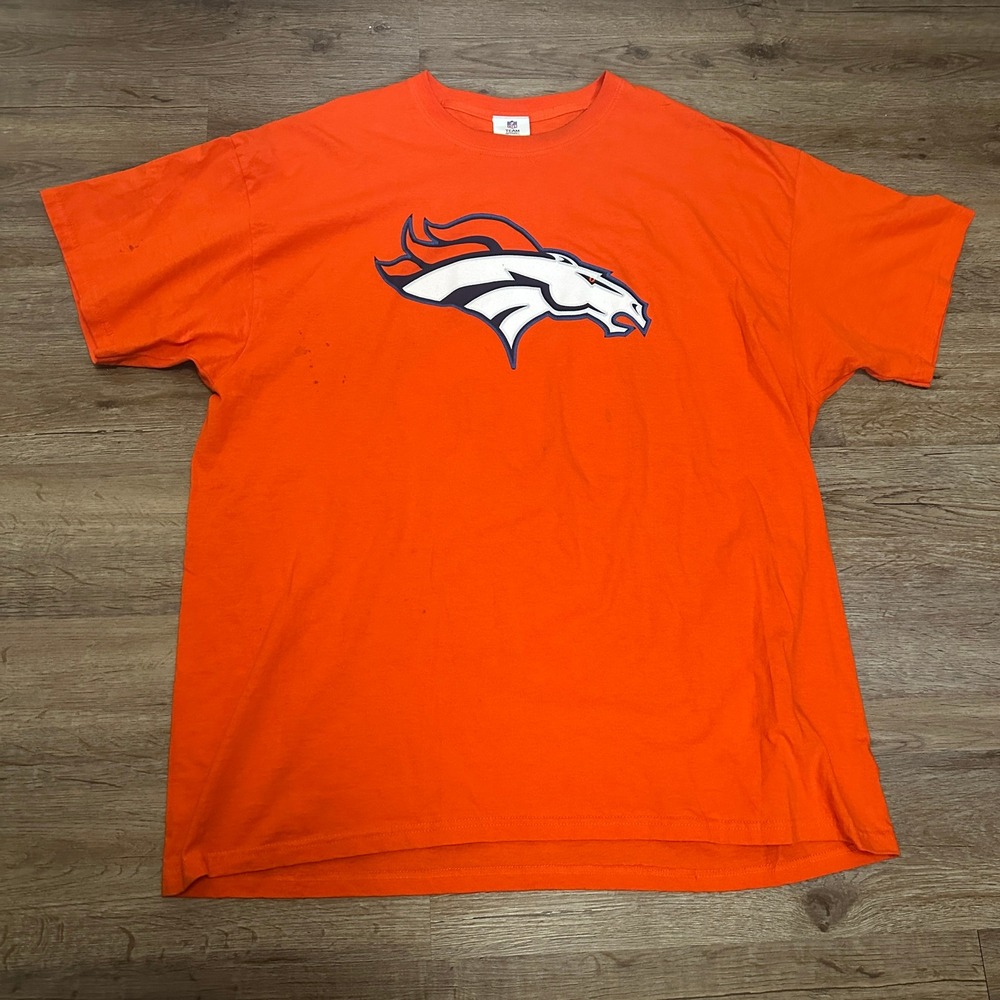 NFL Team Apparel Denver Broncos‎ Peyton Manning 18 Orange T-Shirt Mens 2XL